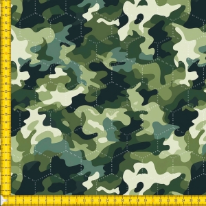 Tkanina wodoodporna drukowana pikowana  - Moro