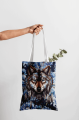 Boho wilk - panel - tkanina na torbę